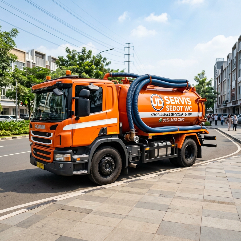 Truk Tangki Sedot WC Orange